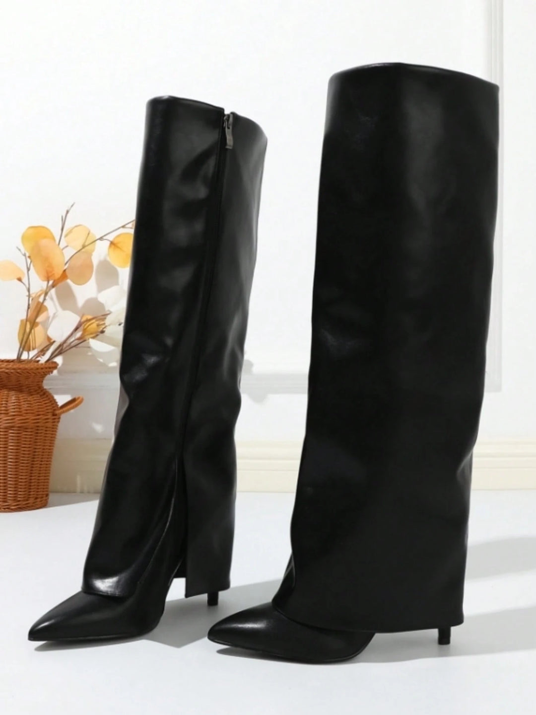Cizme cu toc SHEIN, negru