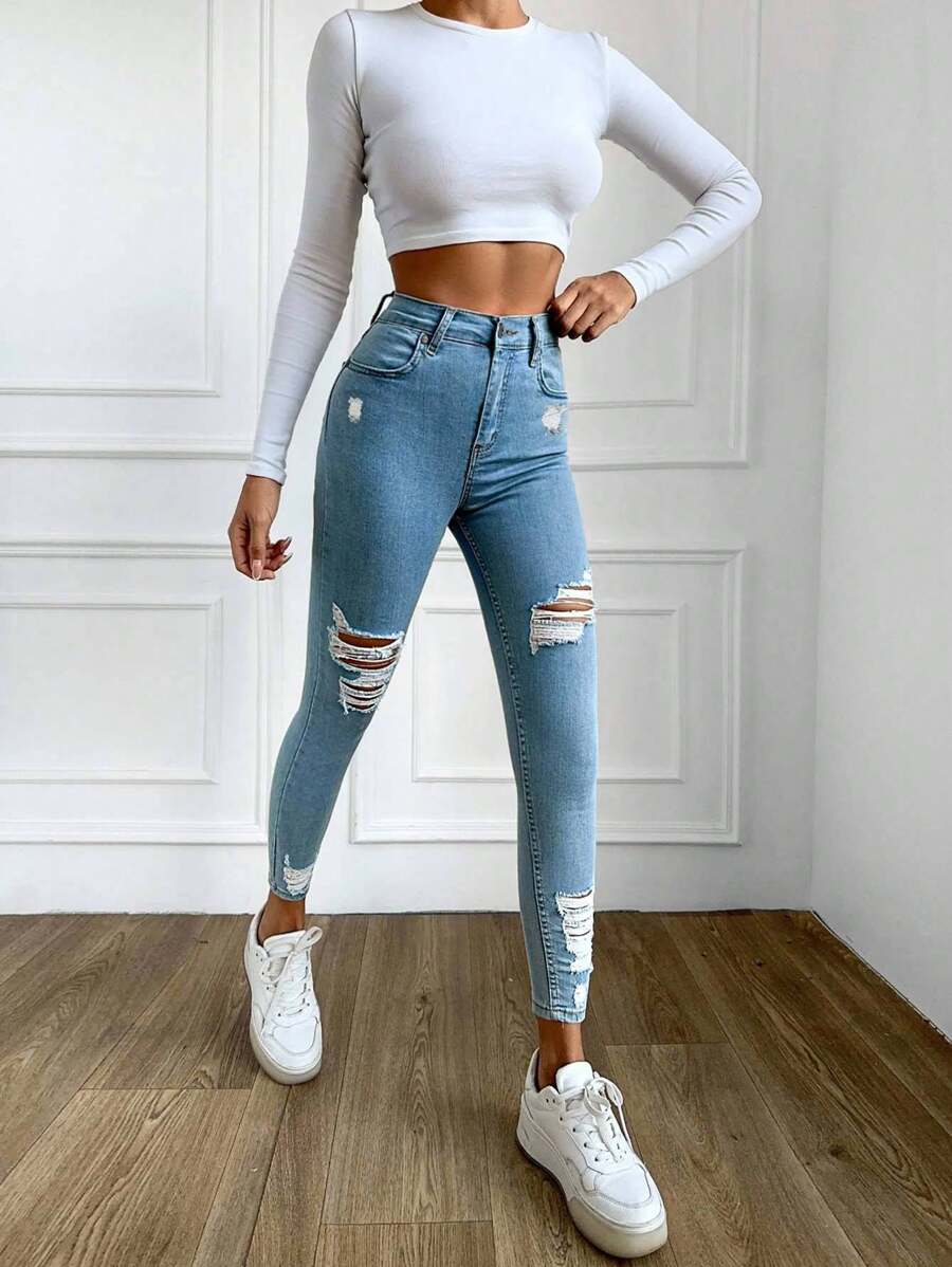 Jeans SHEIN, albastru