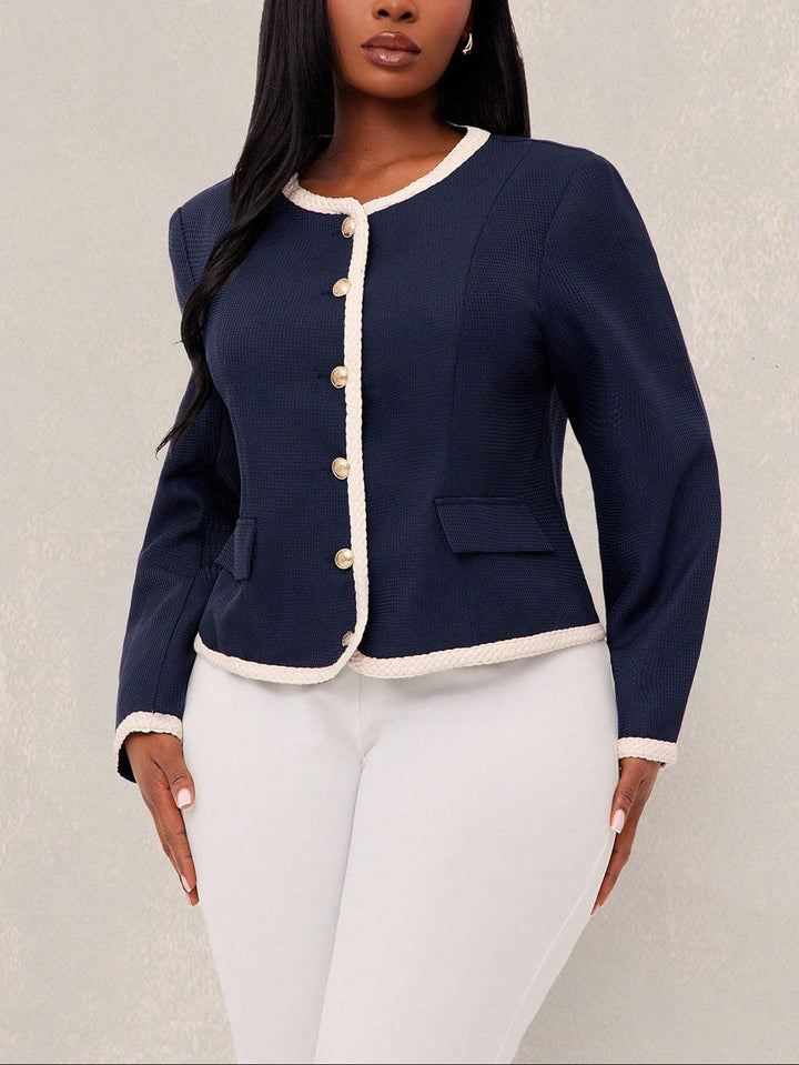 Shein Curve+ zakó, kék