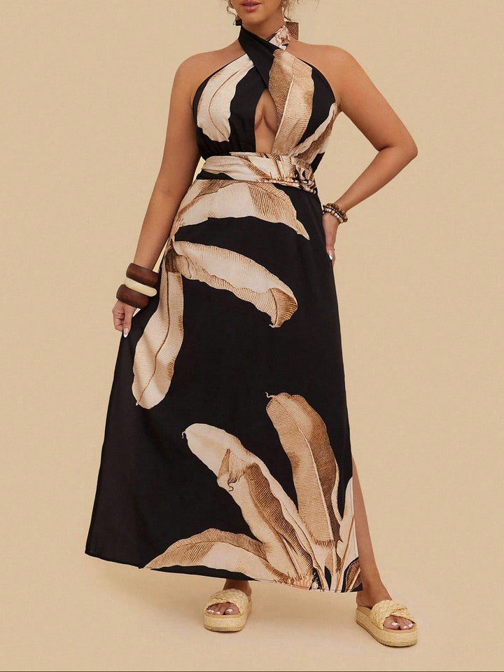 Rochie maxi Shein Curve+, negru