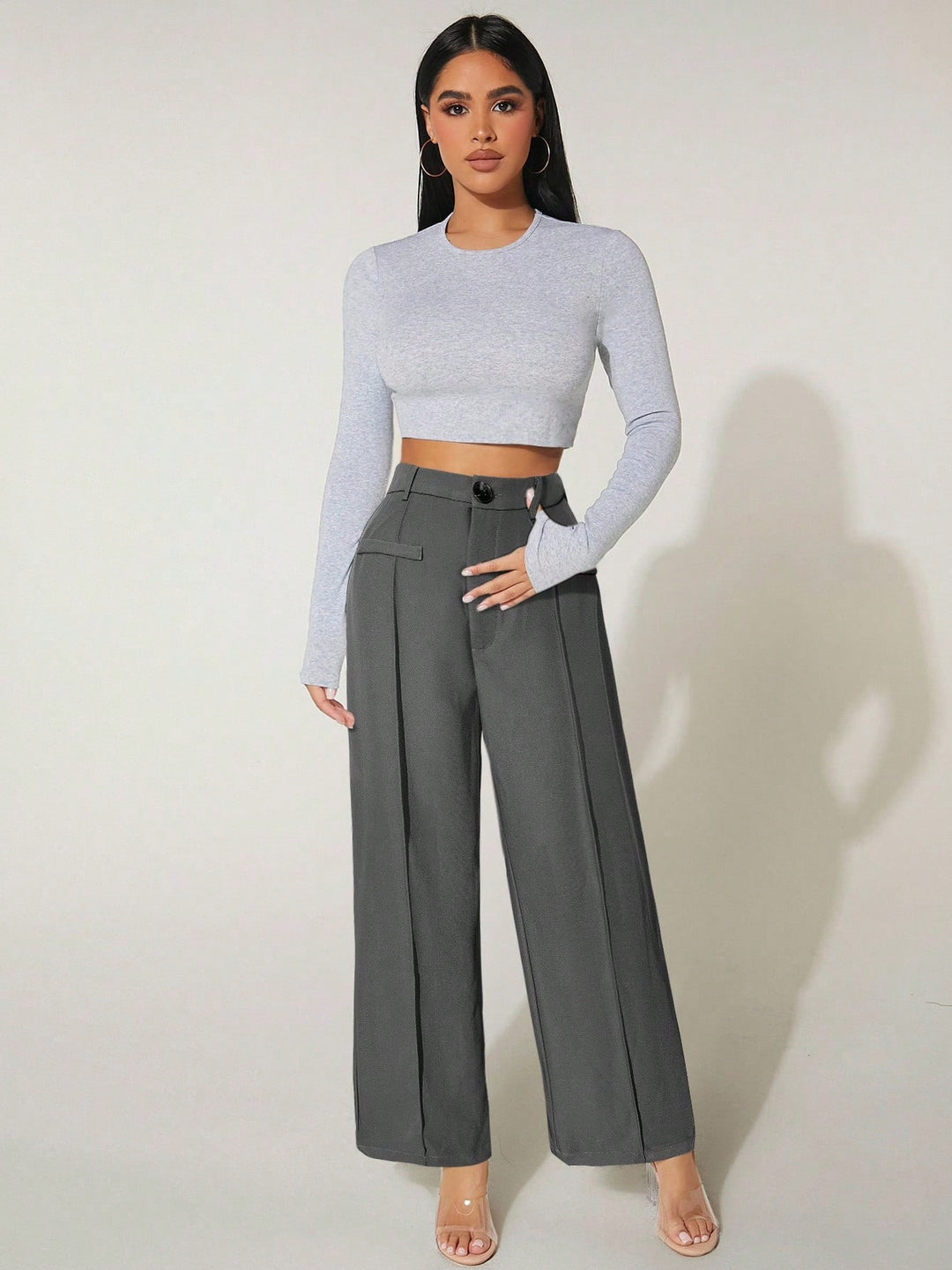 Pantaloni SHEIN, gri