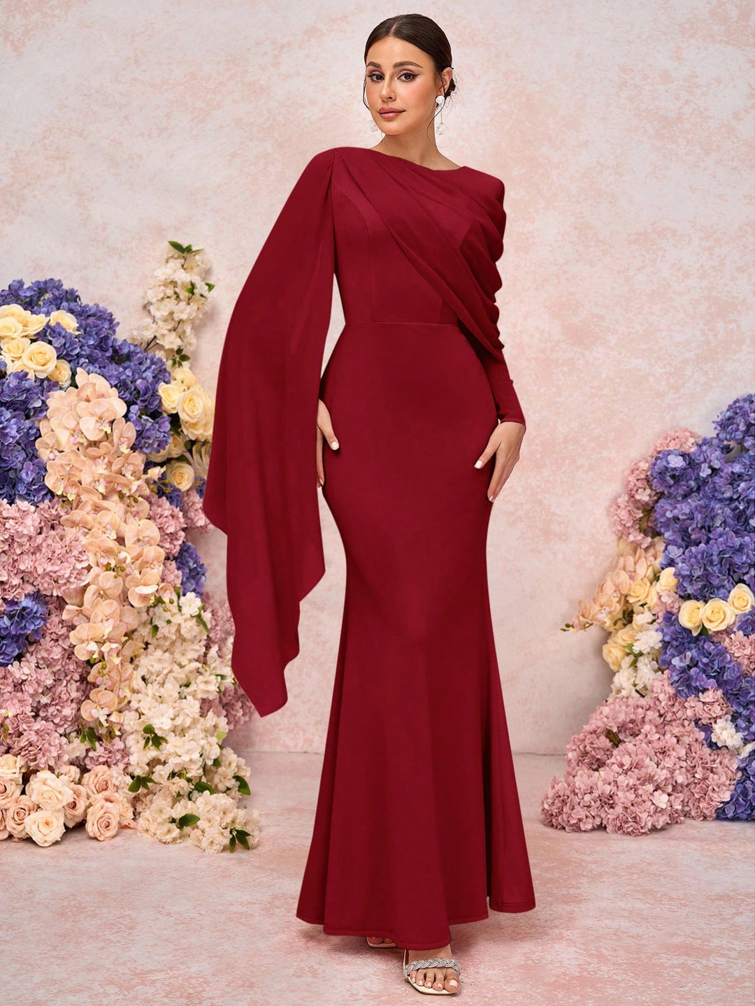 Rochie maxi SHEIN, vișiniu