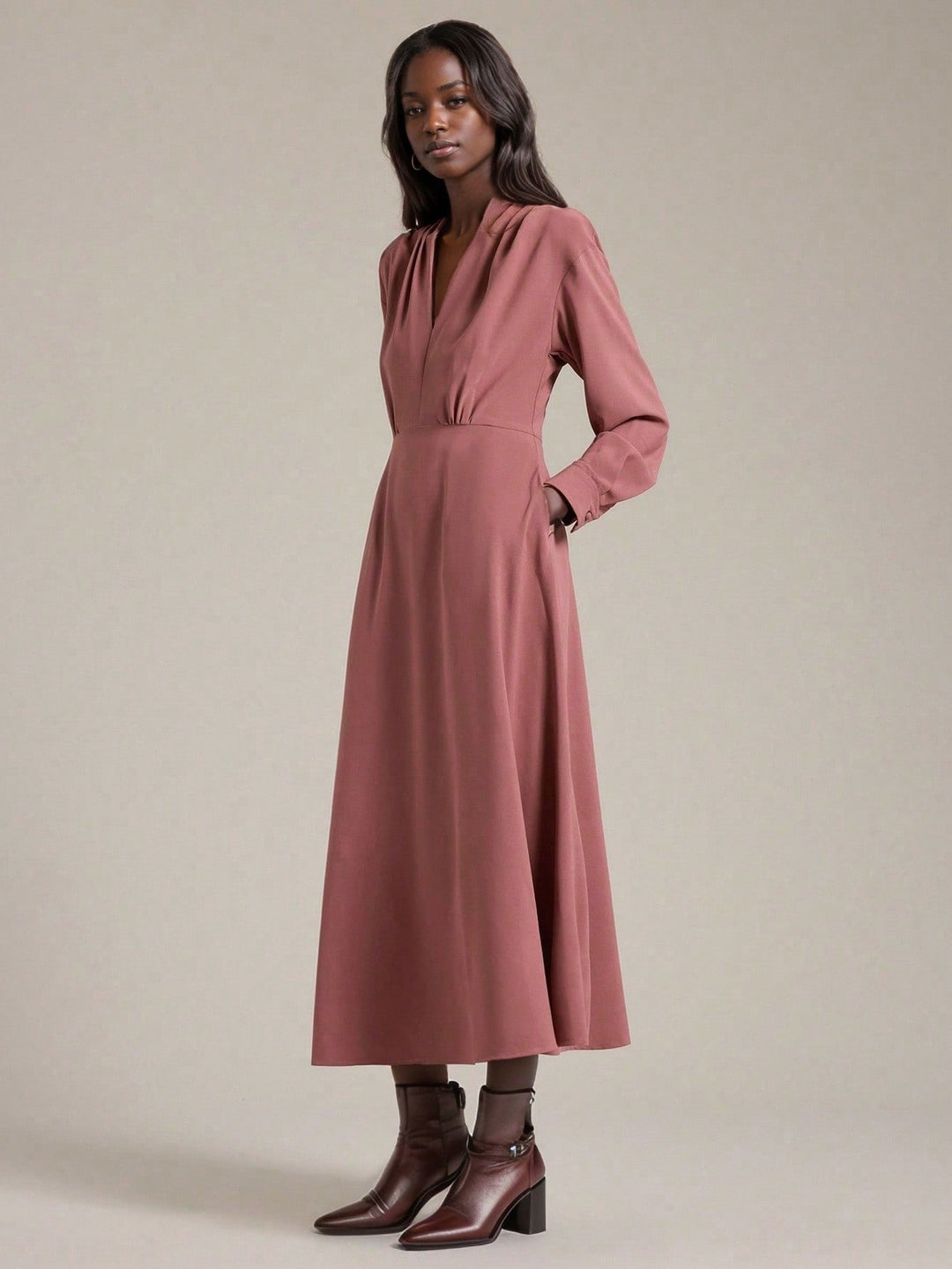 Rochie maxi SHEIN, roz