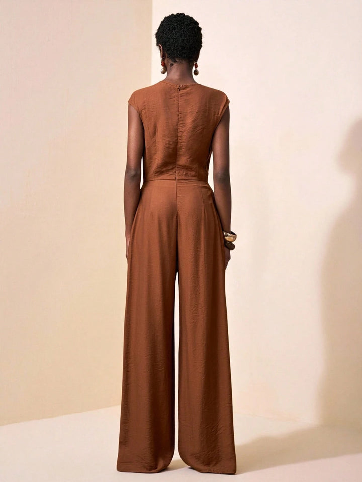 SHEIN hosszú barna overall