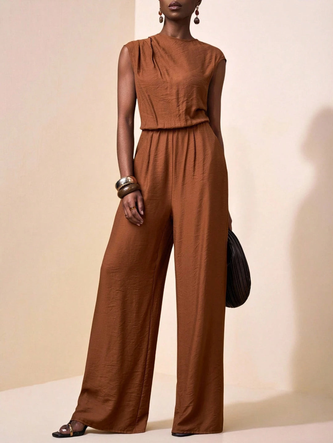 SHEIN hosszú barna overall