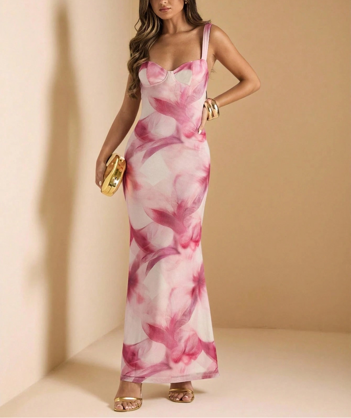 Rochie maxi Shein, mix culori