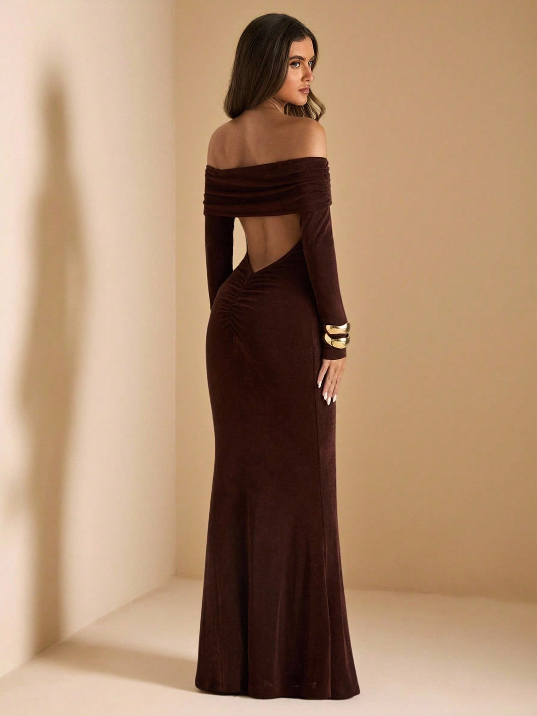 Rochie maxi SHEIN, maro