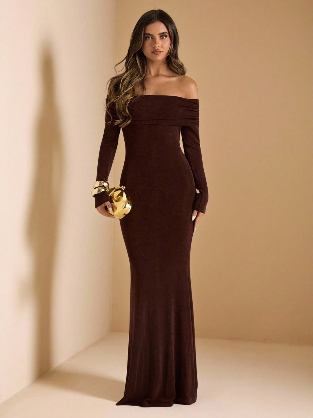 Rochie maxi SHEIN, maro