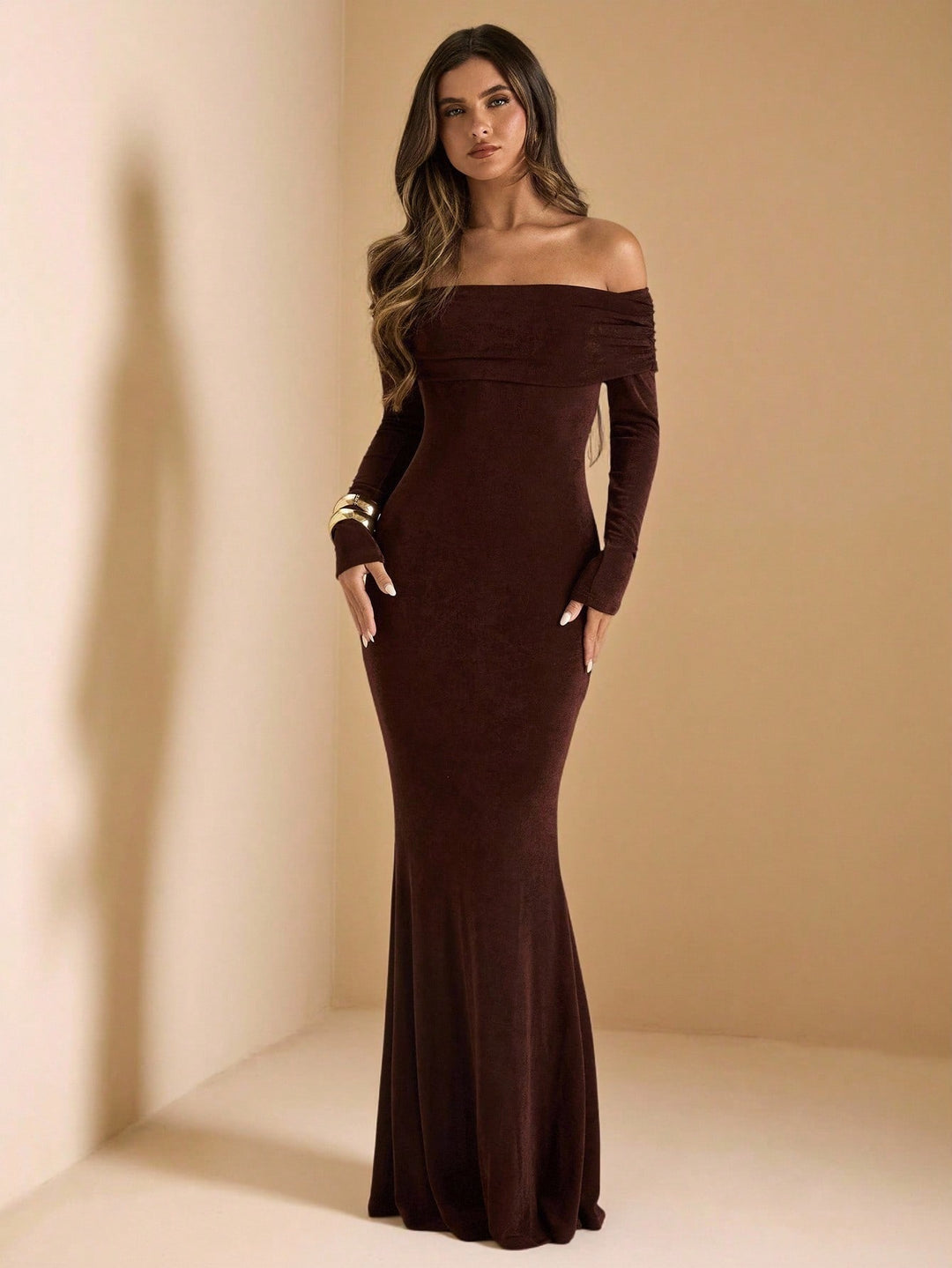 Rochie maxi SHEIN, maro