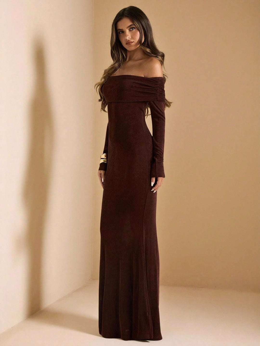 Rochie maxi SHEIN, maro