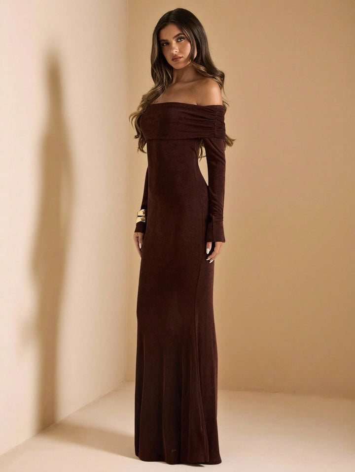 Rochie maxi SHEIN, maro