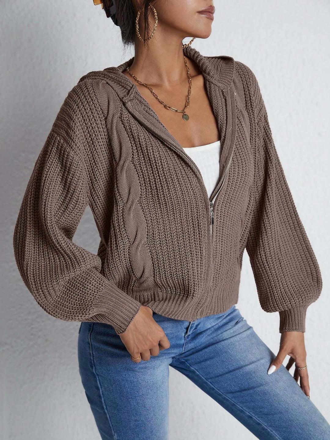 Cardigan SHEIN, maro