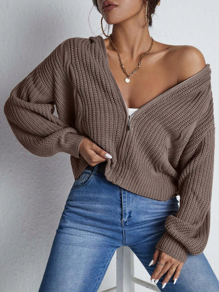 Cardigan SHEIN, maro