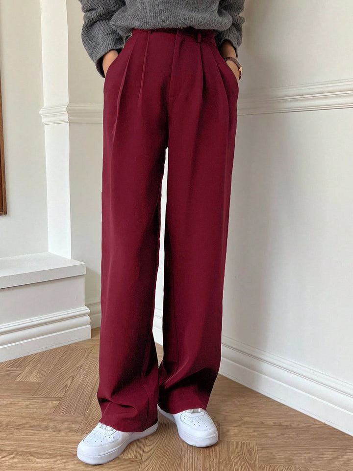Pantalon SHEIN, vișiniu