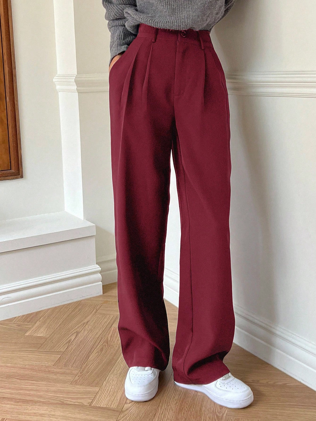 Pantalon SHEIN, vișiniu