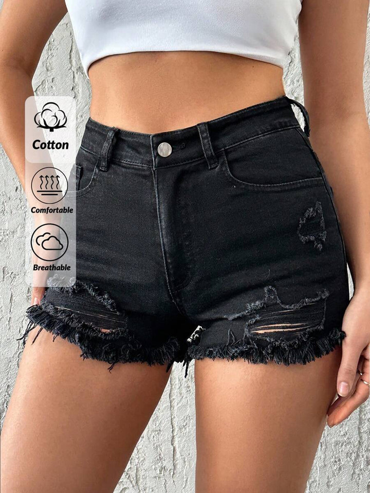 Pantaloni scurți SHEIN, negru
