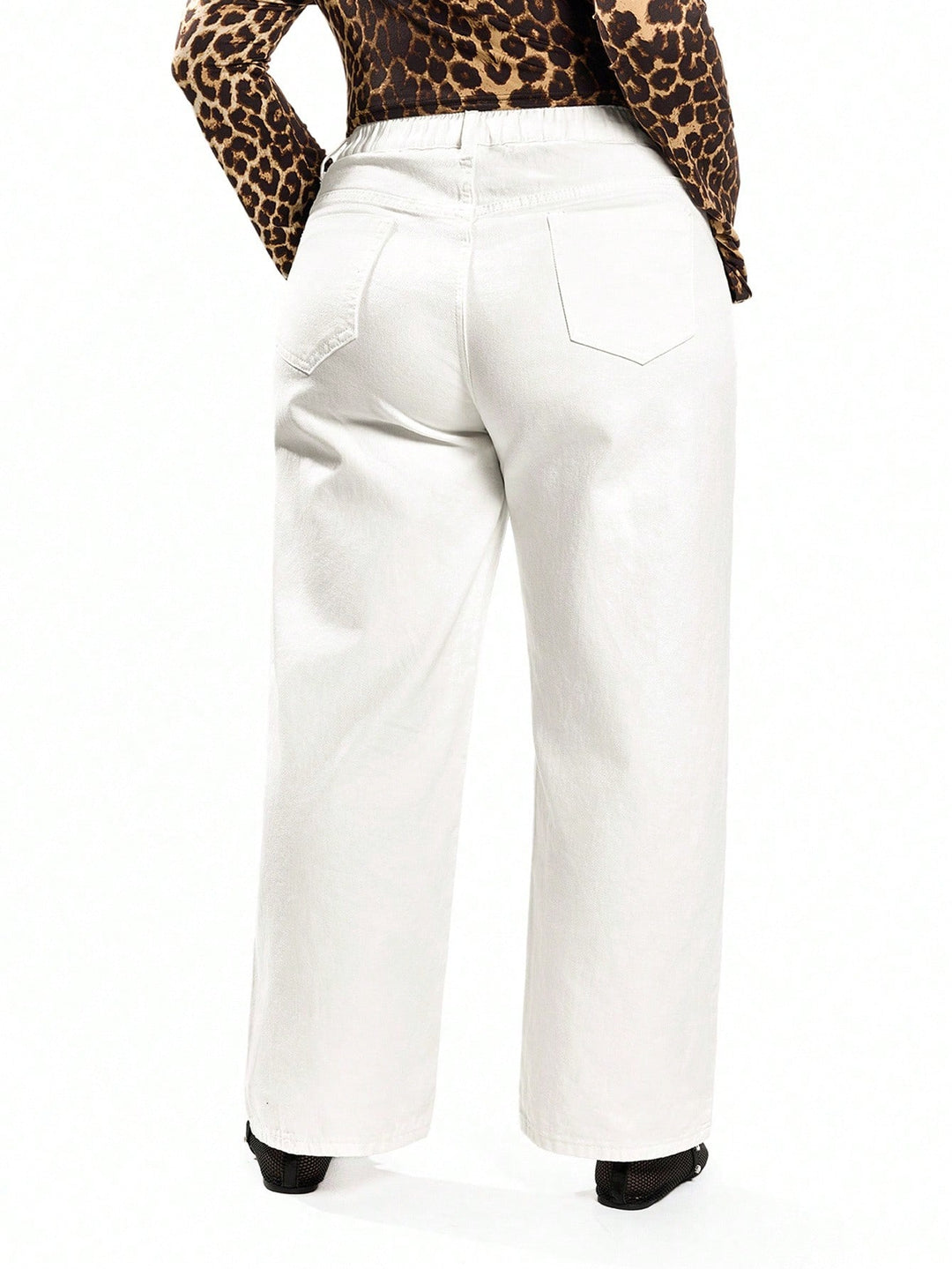 Jeans Shein Curve, Alb