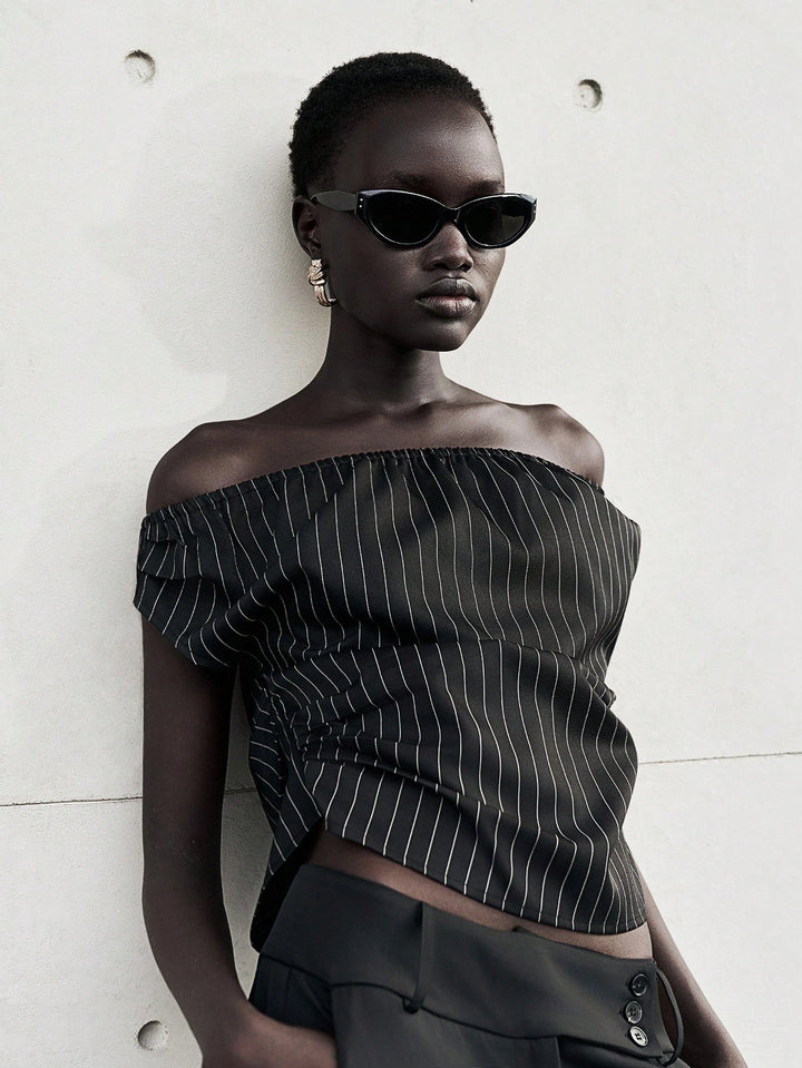 Top SHEIN, negru