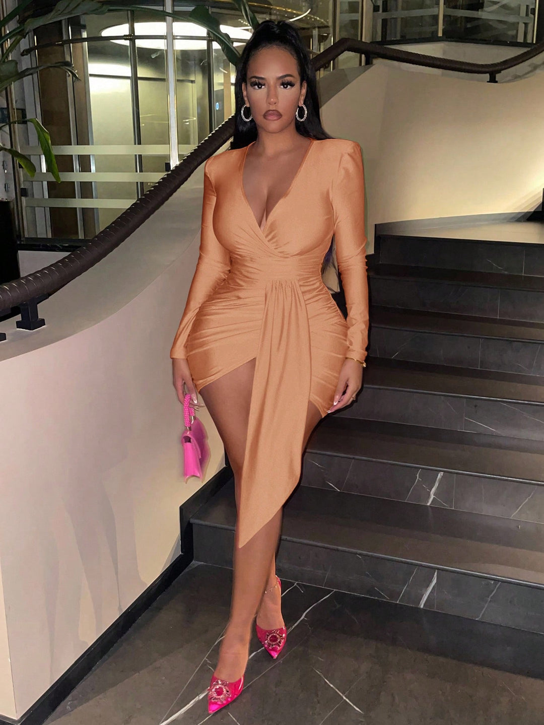 Rochie mini SHEIN, maro