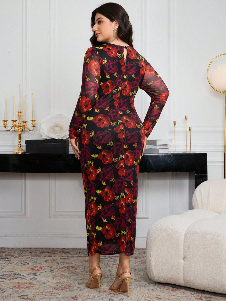 Rochie maxi SHEIN, mix culori