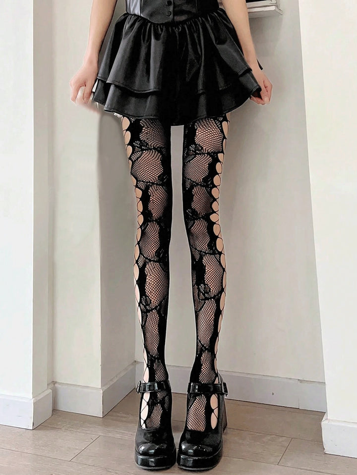 Dres plasă SHEIN, negru