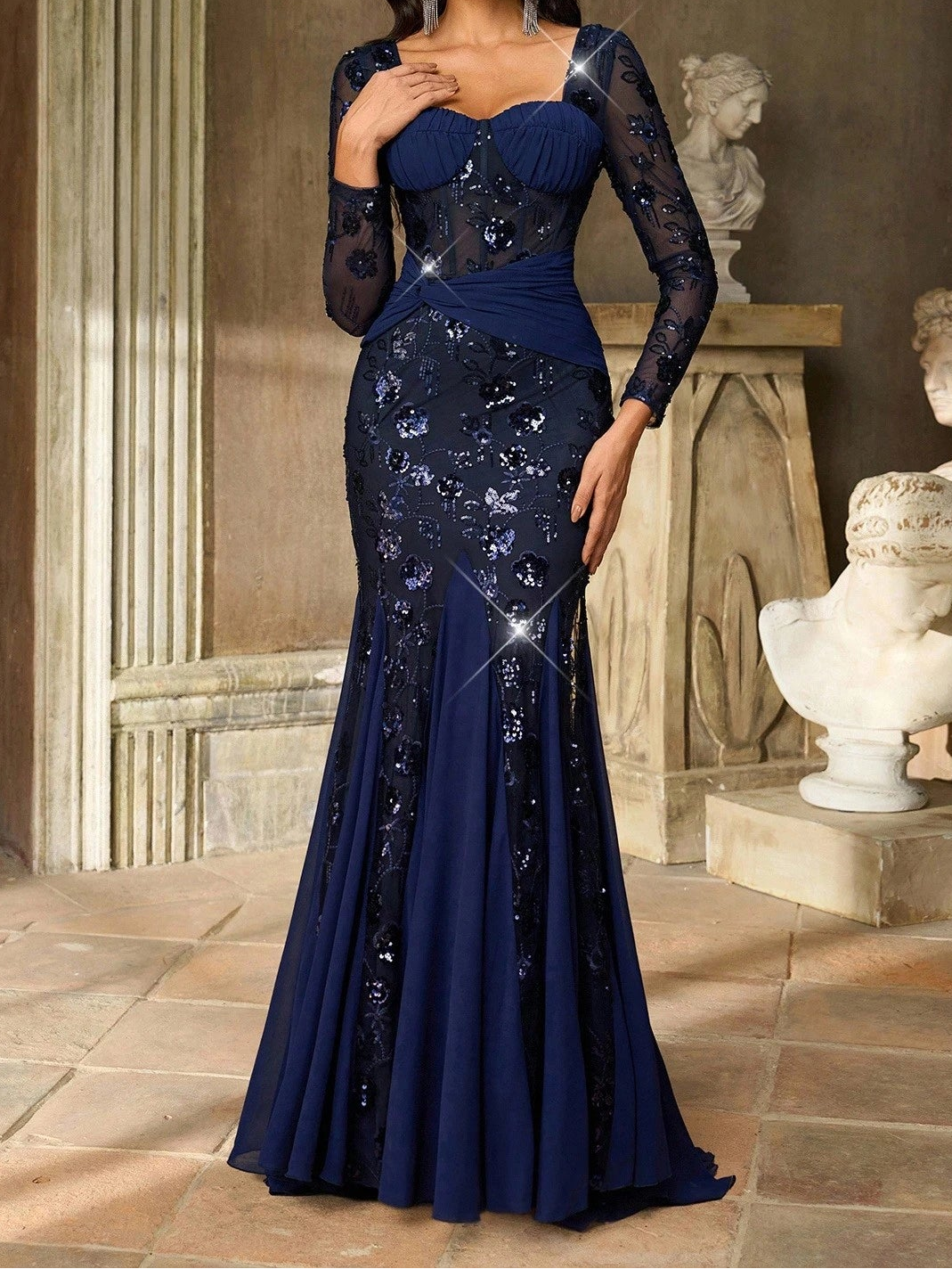 Rochie de ocazie SHEIN, albastru