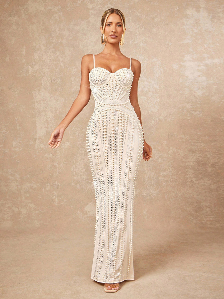 Rochie maxi SHEIN, bej