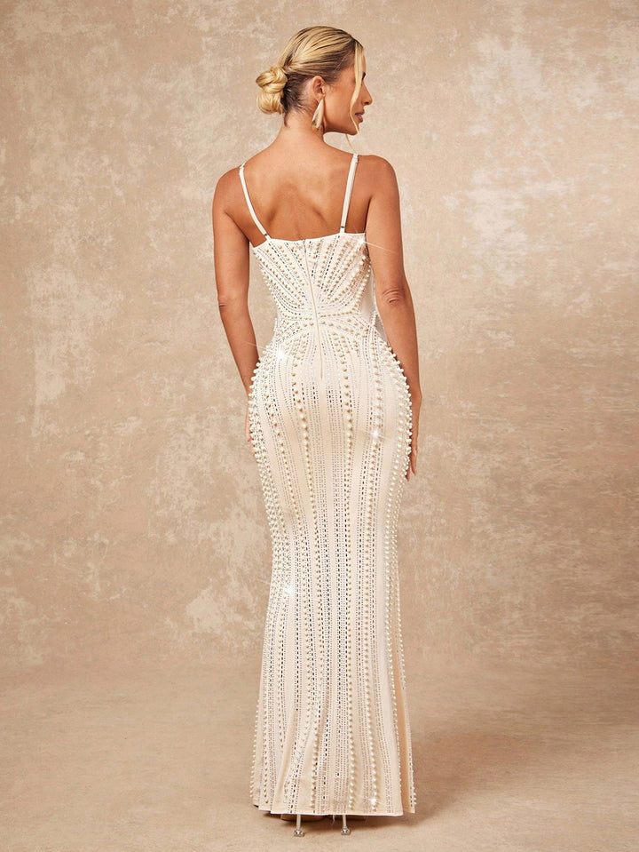 Rochie maxi SHEIN, bej