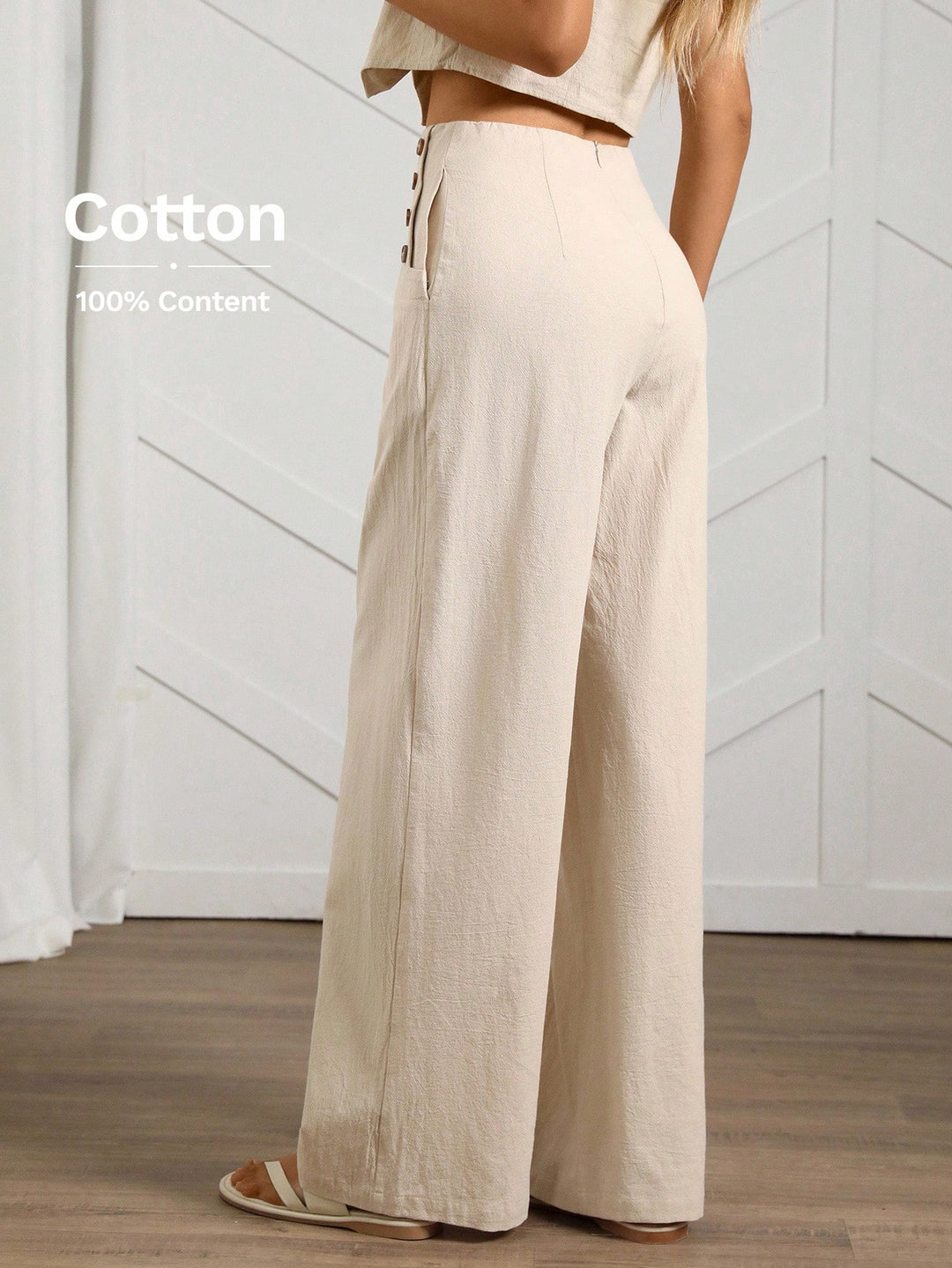 Pantaloni Shein, crem