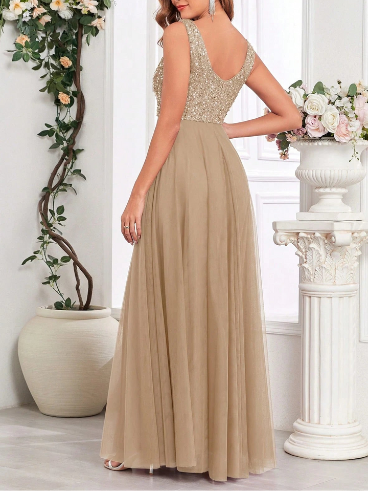 Rochie maxi SHEIN, bej