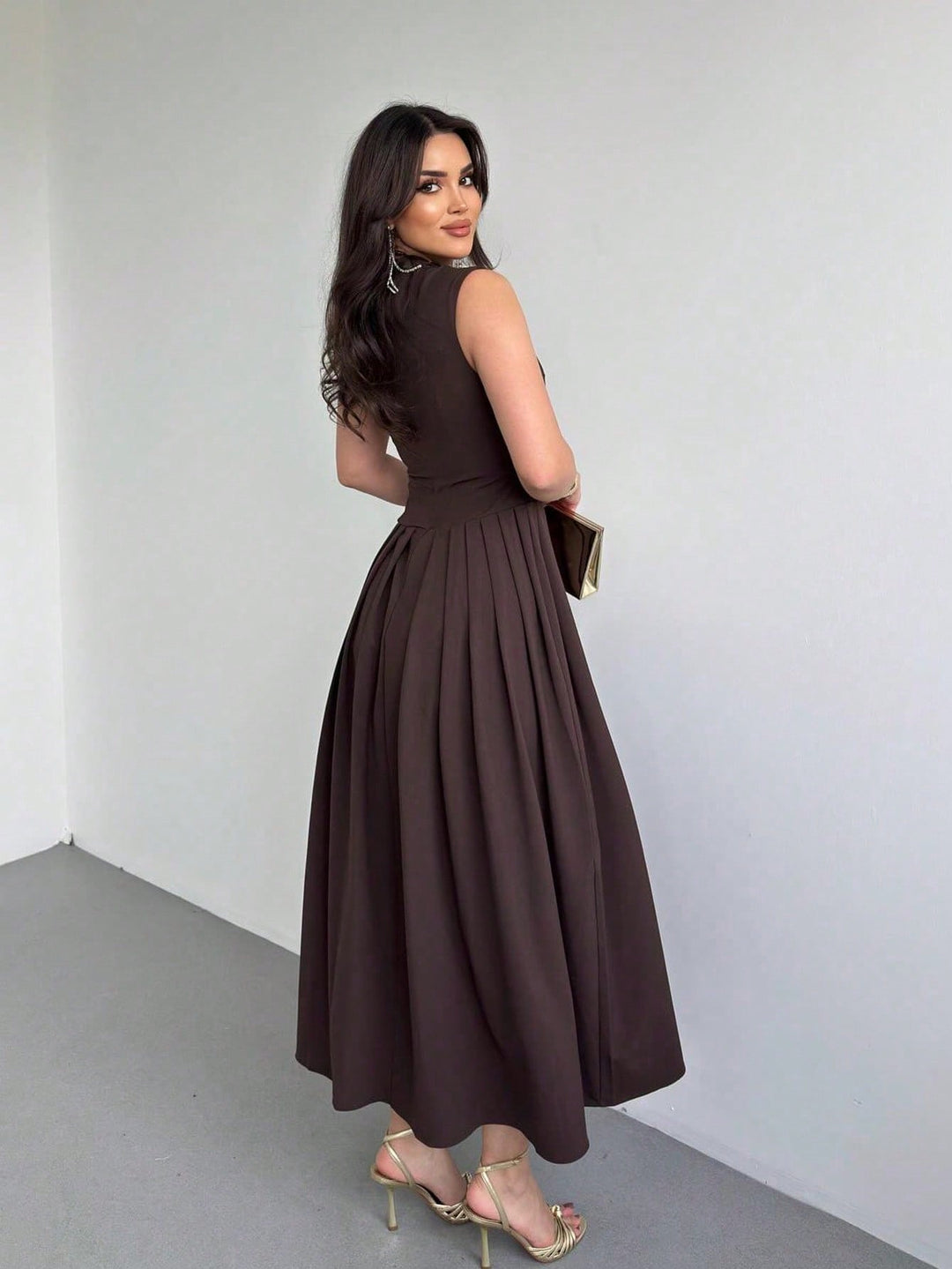 Rochie maxi SHEIN, maro