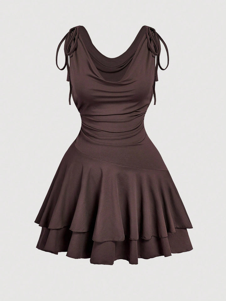 Rochie mini SHEIN, maro