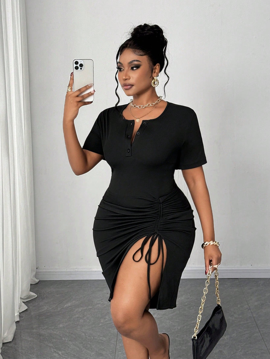 Rochie mini SHEIN, negru