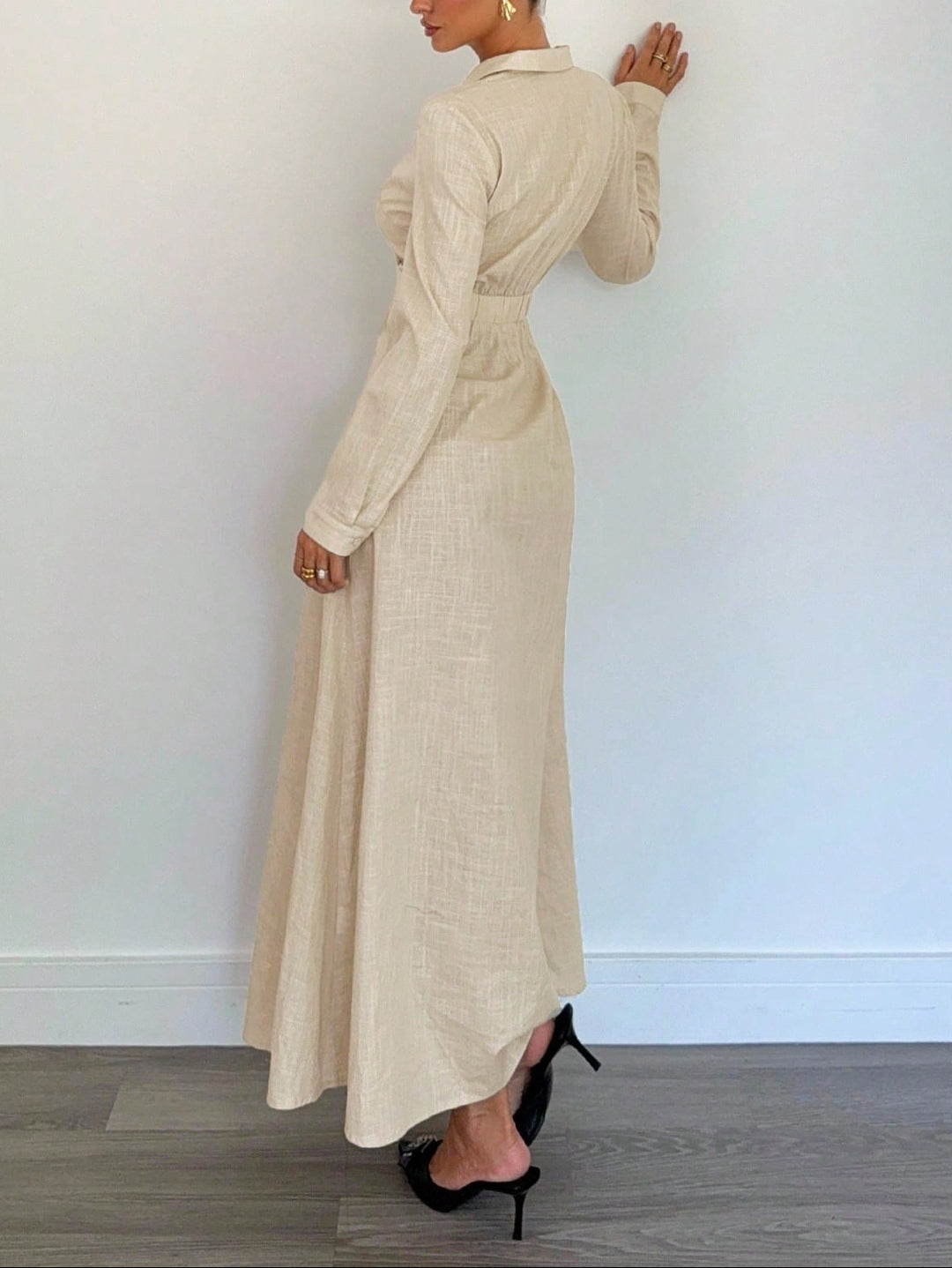 Rochie maxi SHEIN, bej