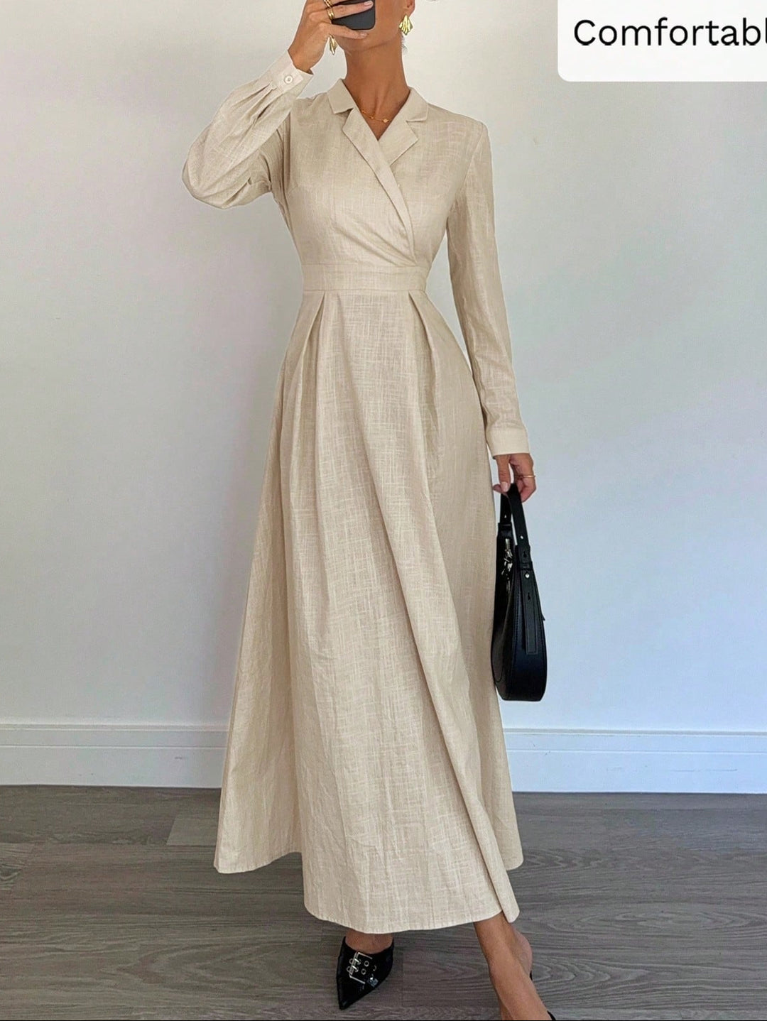 Rochie maxi SHEIN, bej