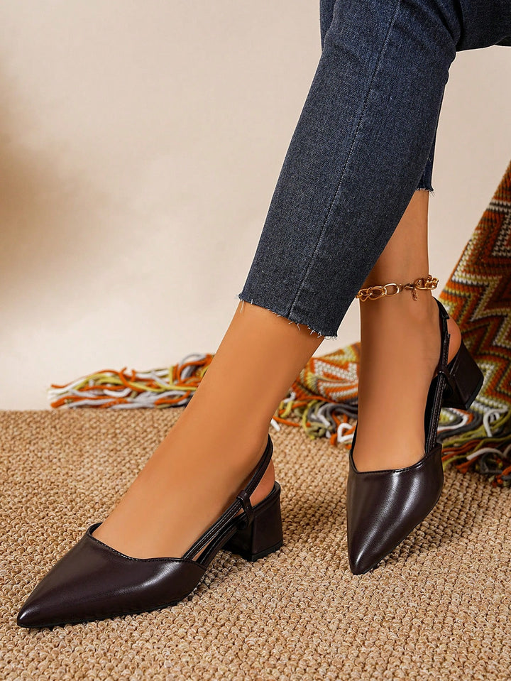 Pantofi cu toc SHEIN, maro