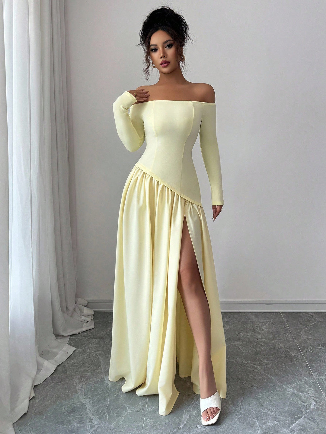 Rochie maxi SHEIN, galben