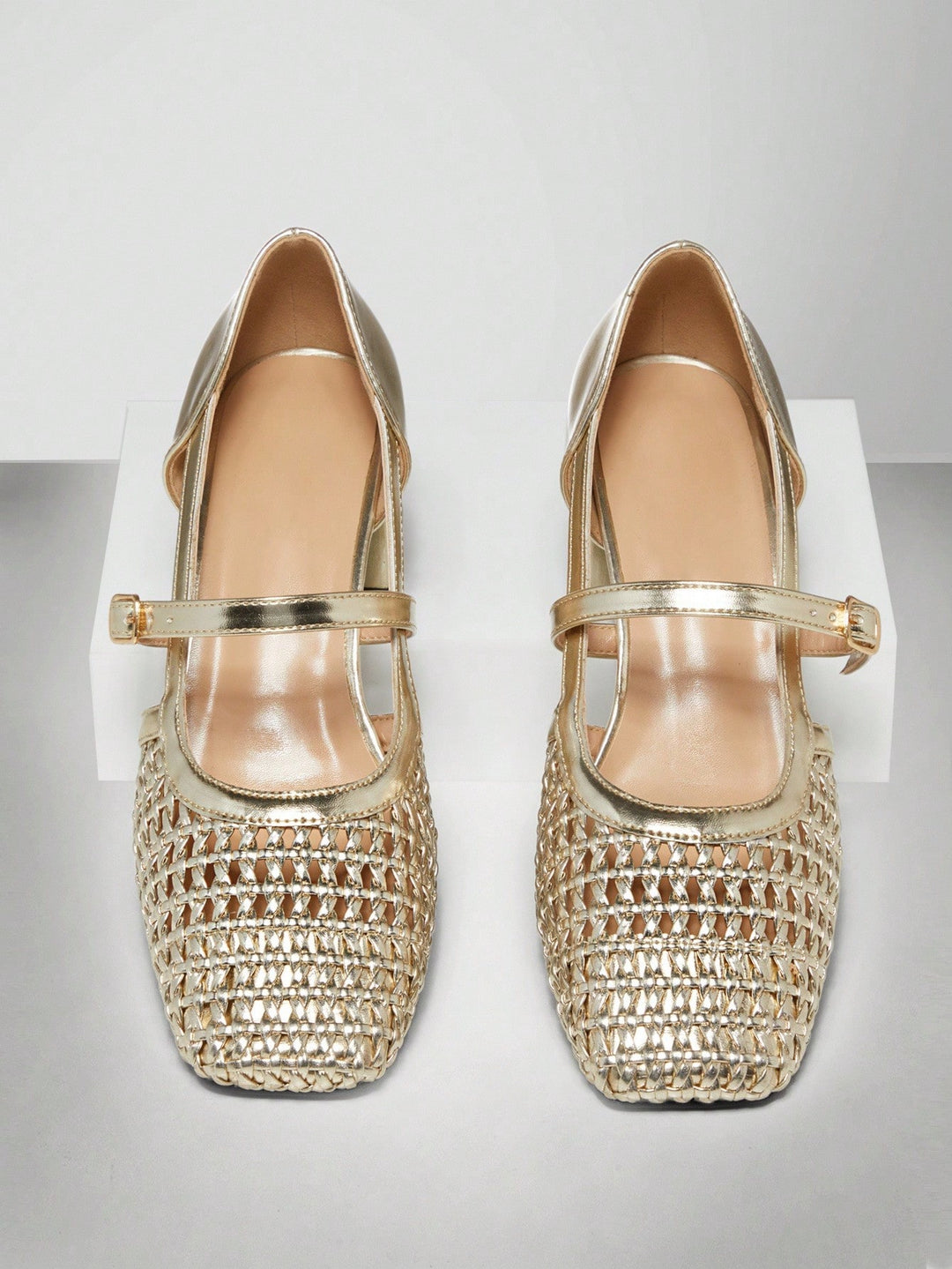 Pantofi cu toc SHEIN, auriu