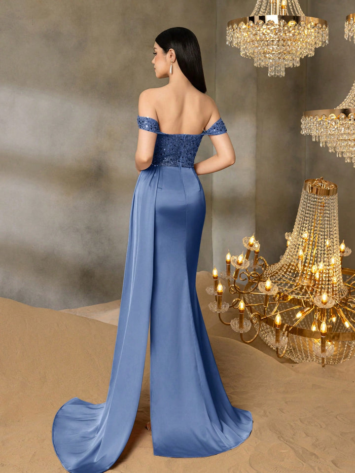 Rochie de ocazie SHEIN, albastru
