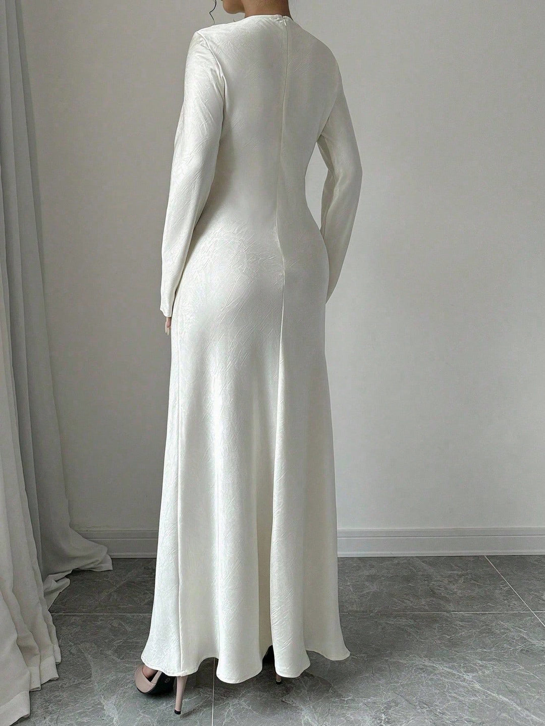 Rochie maxi SHEIN, crem