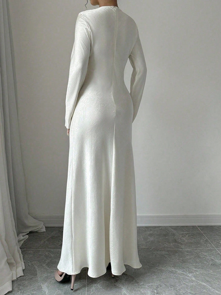 Rochie maxi SHEIN, crem
