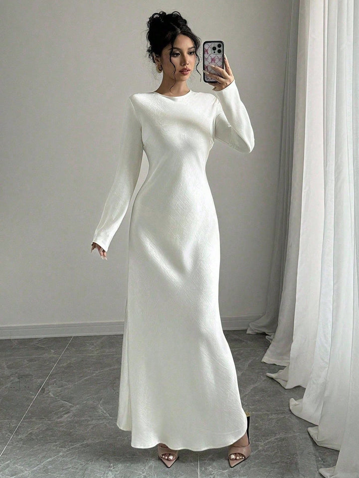 Rochie maxi SHEIN, crem