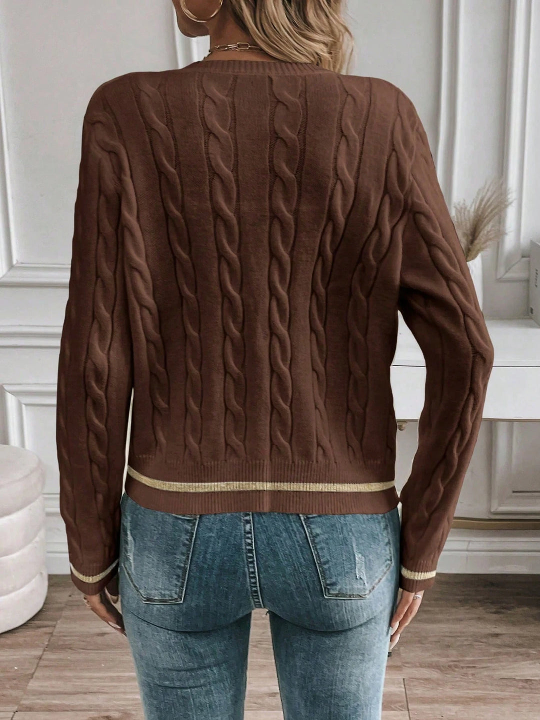Cardigan SHEIN, maro
