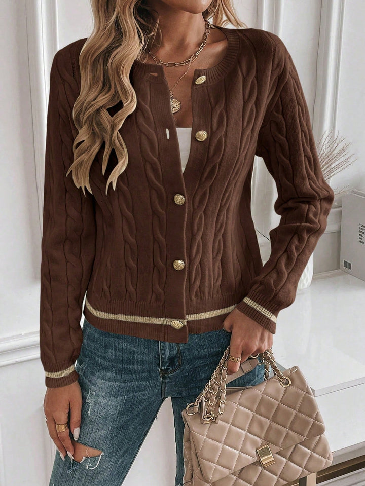 Cardigan SHEIN, maro
