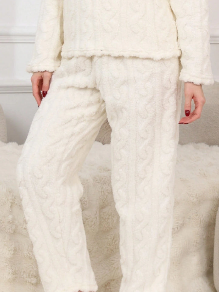 Pantaloni de pijama SHEIN, crem