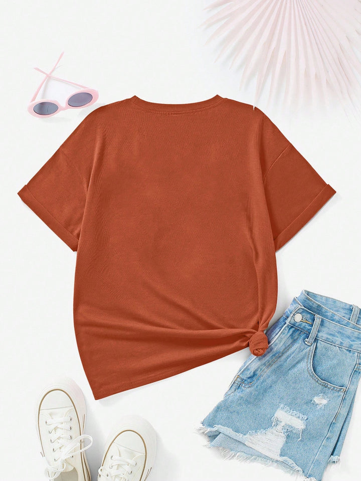 Tricou SHEIN, portocaliu