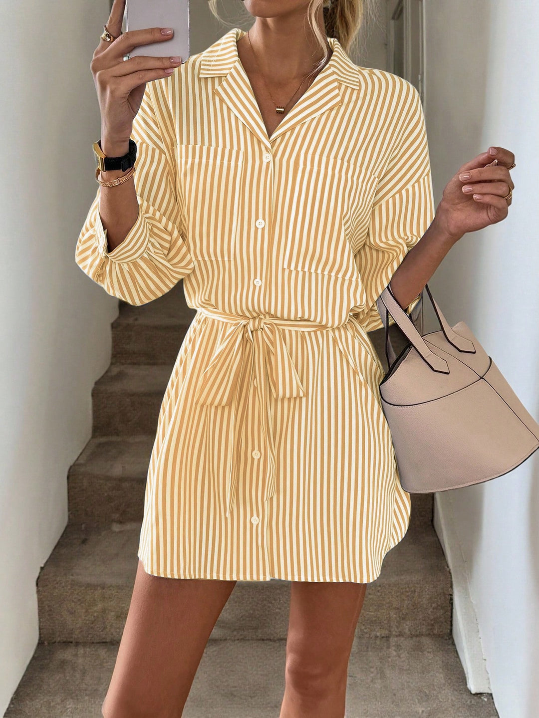 Rochie scurtă SHEIN, galben