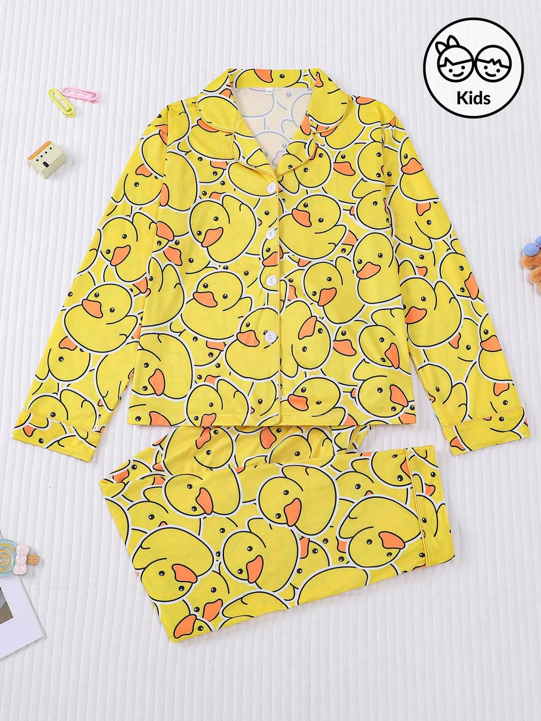 Compleu pijamale SHEIN, galben