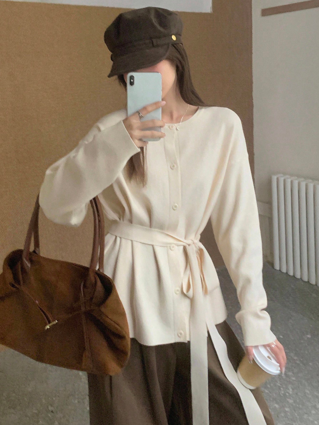 Cardigan SHEIN, crem