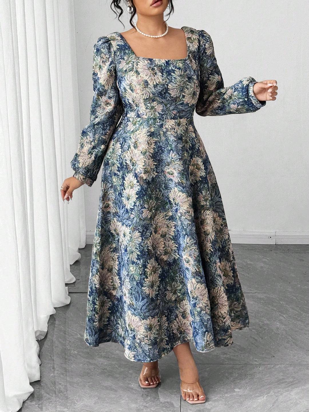 Rochie midi SHEIN, albastru